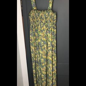 Cheetah print & floral maxi sun dress